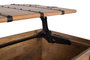 GINER Y COLOMER Mesa baúl de madera de mango con acabado natural y hierro